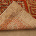 Vintage Malatya Turkish Runner Rug 2x7 ft — Orange & Beige Geometric