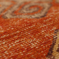 Vintage Malatya Turkish Runner Rug 2x7 ft — Orange & Beige Geometric