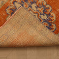 Vintage Manisa Turkish Runner Rug 2x10 ft — Orange & Beige Floral (No. 29454)