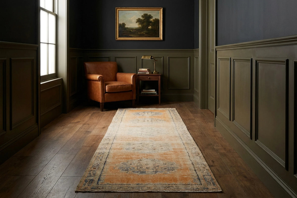Turkish Runner Rug in a styled room