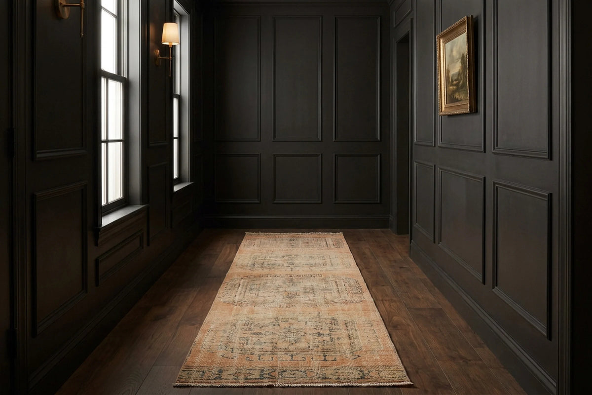 Turkish Runner Rug in a styled room