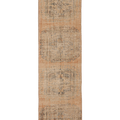 Vintage Manisa Turkish Runner Rug 2x11 ft — Orange & Beige Geometric