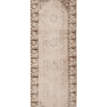 Vintage Nevşehir Turkish Runner Rug 3x9 ft — Beige & Brown Floral