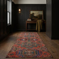 Persian Style Runner Rug in a styled room