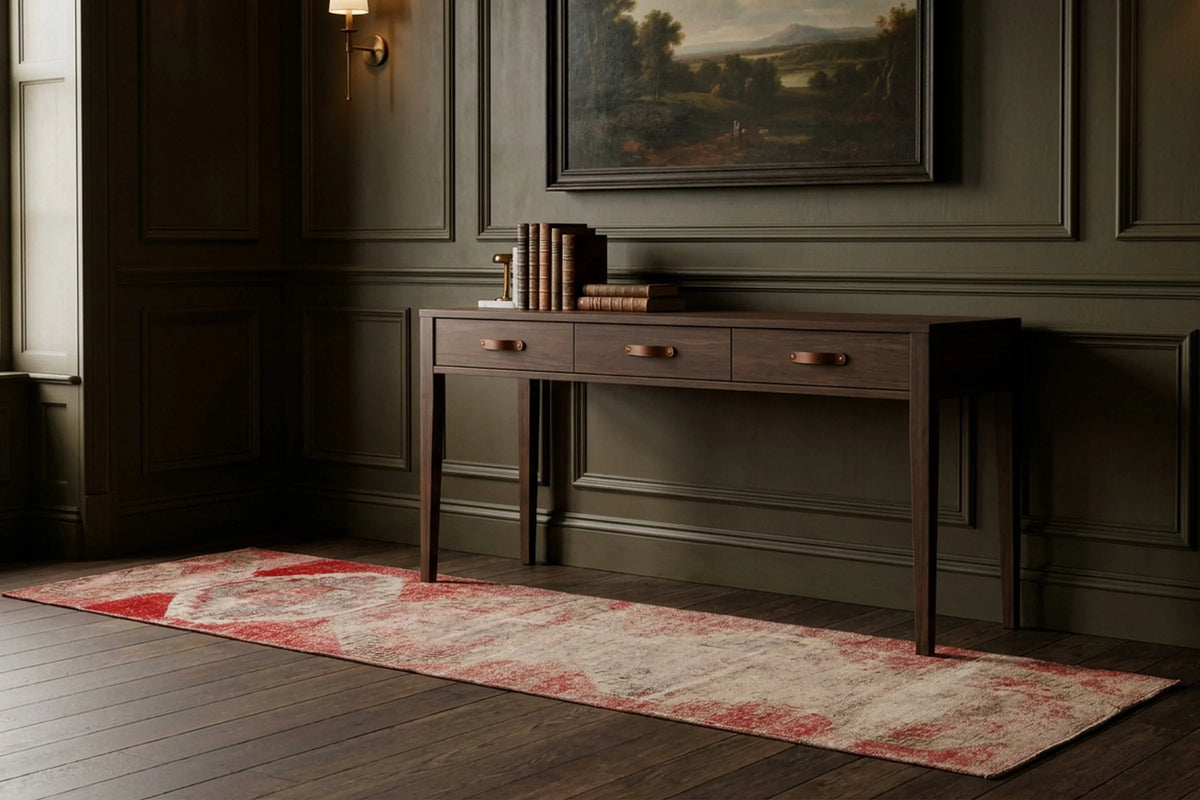Turkish Runner Rug in a styled room