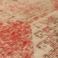 Vintage Malatya Turkish Runner Rug 2x10 ft — Red & Beige Geometric