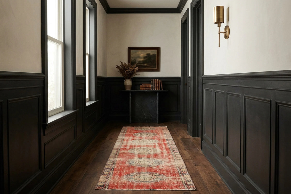 Turkish Runner Rug in a styled room