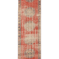 Vintage Manisa Turkish Runner Rug 2x9 ft — Red & Beige Distressed