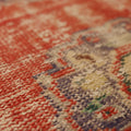 Vintage Manisa Turkish Runner Rug 2x9 ft — Red & Beige Distressed
