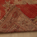 Vintage Kırşehir Turkish Runner Rug 3x10 ft — Red & Beige Floral