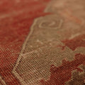 Vintage Kırşehir Turkish Runner Rug 3x10 ft — Red & Beige Floral