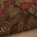 Vintage Kars Turkish Runner Rug 2x7 ft — Brown & Pink Geometric