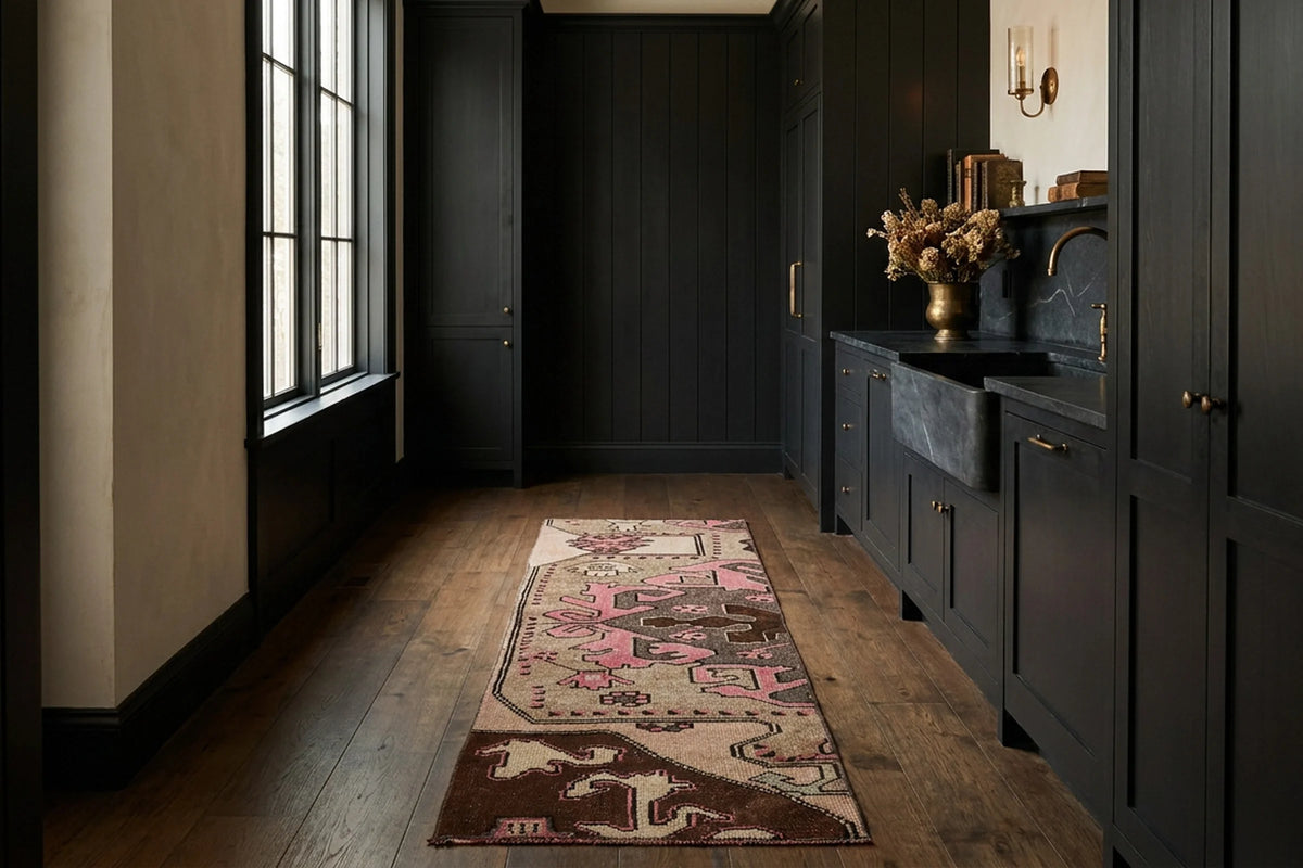 Turkish Runner Rug in a styled room