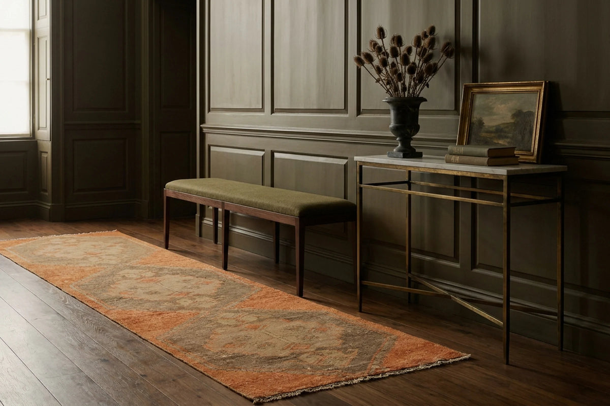 Turkish Runner Rug in a styled room
