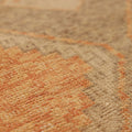Vintage Malatya Turkish Runner Rug 3x11 ft — Orange & Beige Geometric