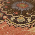Vintage Konya Turkish Runner Rug 2x12 ft — Red & Brown Floral
