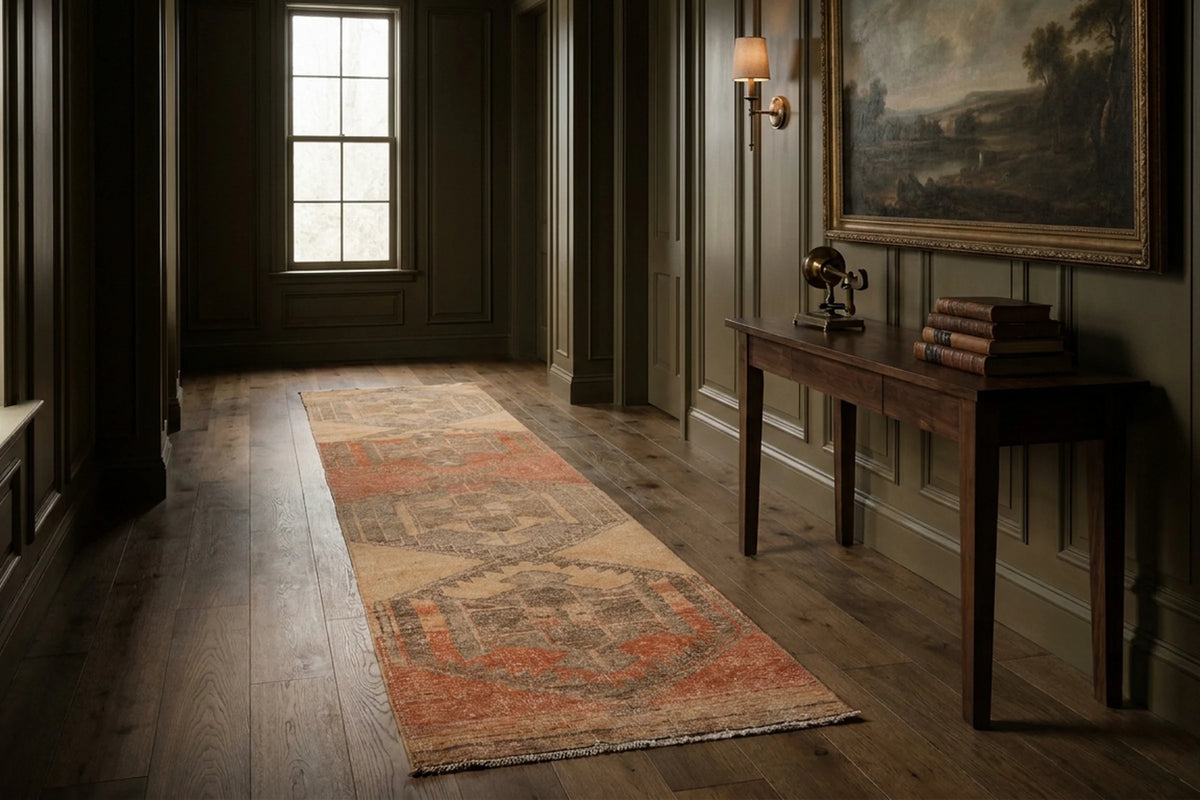 Turkish Runner Rug in a styled room