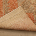 Vintage Malatya Turkish Runner Rug 2x13 ft — Beige & Orange Geometric