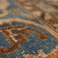 Vintage Isparta Turkish Runner Rug 2x9 ft — Orange & Blue Floral