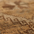 Vintage Gaziantep Turkish Area Rug 3x5 ft — Orange & Brown Geometric
