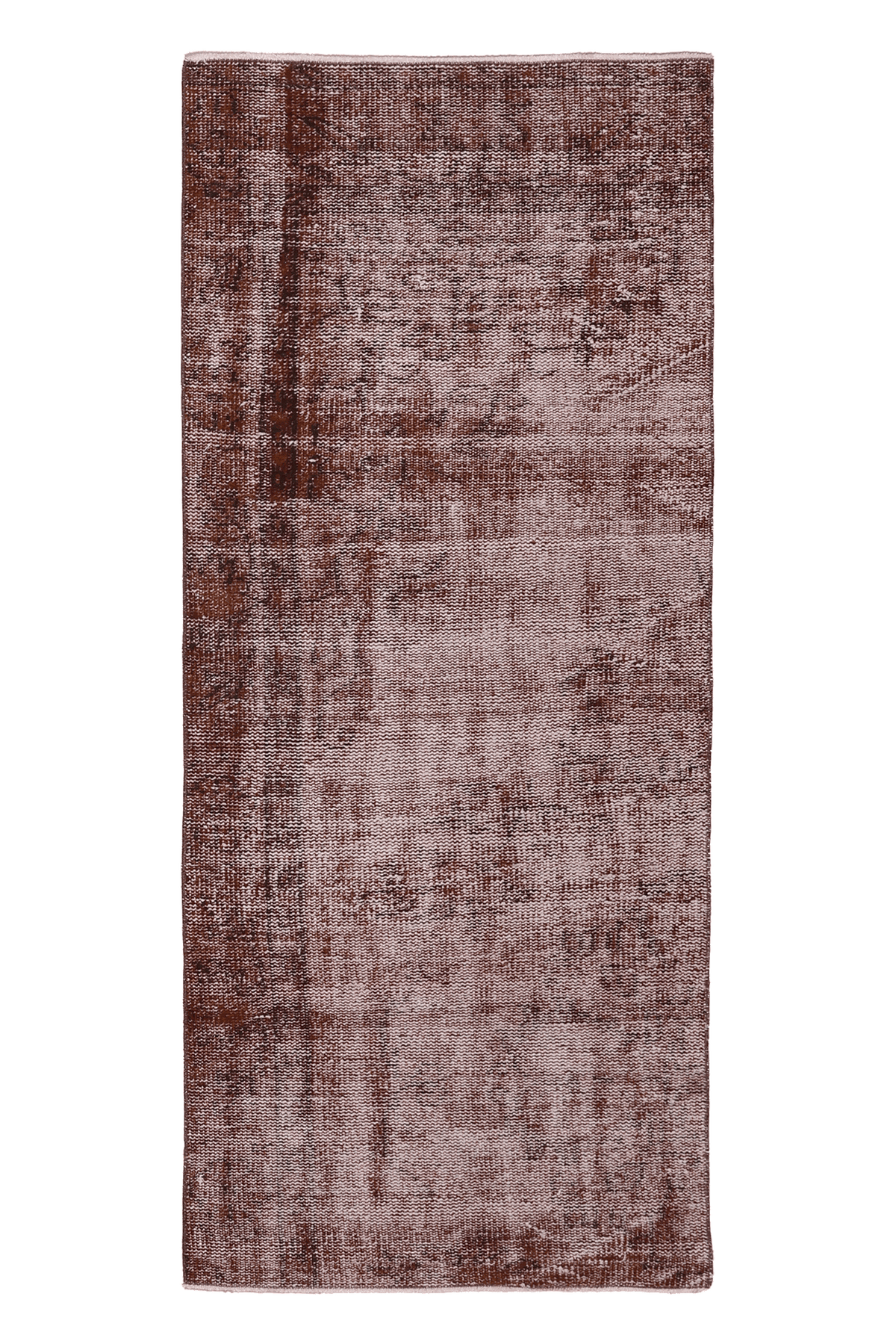 Vintage Isparta Turkish Runner Rug 3x6 ft — Brown & Beige Distressed