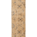 Vintage Isparta Turkish Runner Rug 2x10 ft — Beige & Brown Floral