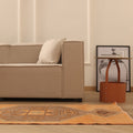 Vintage Malatya Turkish Runner Rug 3x12 ft — Orange & Brown Geometric