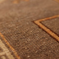 Vintage Malatya Turkish Runner Rug 3x12 ft — Orange & Brown Geometric