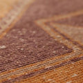 Vintage Malatya Turkish Runner Rug 3x12 ft — Orange & Brown Geometric