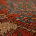 Vintage Southeastern Persian Style Runner Rug 3x12 ft — Red & Beige Geometric