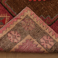 Vintage Malatya Turkish Runner Rug 4x13 ft — Red & Brown Geometric