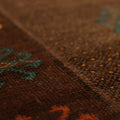 Vintage Kars Turkish Runner Rug 3x10 ft — Brown & Beige Geometric