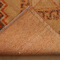Vintage Malatya Turkish Runner Rug 3x13 ft — Orange & Beige Geometric
