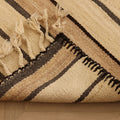 Vintage Southeastern Persian Style Kilim Runner Rug 3x11 ft — Beige & Brown Stripped