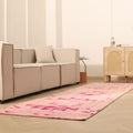 Vintage Southeastern Persian Style Runner Rug 3x12 ft — Pink & Red Geometric