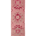 Vintage Southeastern Persian Style Runner Rug 3x12 ft — Pink & Red Geometric