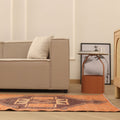 Vintage Malatya Turkish Runner Rug 3x11 ft — Orange & Brown Southwestern