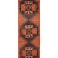 Vintage Malatya Turkish Runner Rug 3x11 ft — Orange & Brown Southwestern