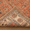 Vintage Isparta Turkish Area Rug 5x9 ft — Orange & Beige Floral