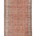 Vintage Isparta Turkish Area Rug 5x9 ft — Orange & Beige Floral