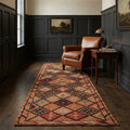 Persian Style Runner Rug in a styled room