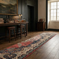 Persian Style Runner Rug in a styled room