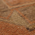 Vintage Malatya Turkish Area Rug 2x5 ft — Orange & Brown Geometric