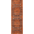 Vintage Malatya Turkish Runner Rug 3x11 ft — Orange & Brown Geometric