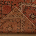 Vintage Gaziantep Turkish Runner Rug 3x11 ft — Orange & Brown Geometric