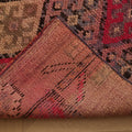 Vintage Southeastern Persian Style Runner Rug 3x11 ft — Red & Brown Geometric