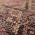 Vintage Southeastern Persian Style Runner Rug 3x11 ft — Red & Brown Geometric