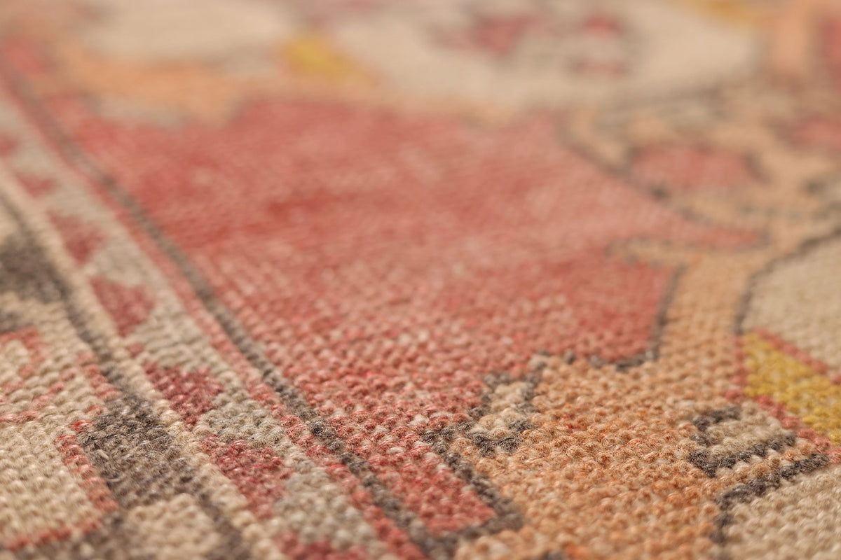 Vintage Nevşehir Turkish Runner Rug 3x11 ft — Red & Beige Maximalist