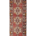 Vintage Nevşehir Turkish Runner Rug 3x11 ft — Red & Beige Maximalist