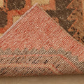 Vintage Malatya Turkish Runner Rug 3x8 ft — Orange & Brown Geometric